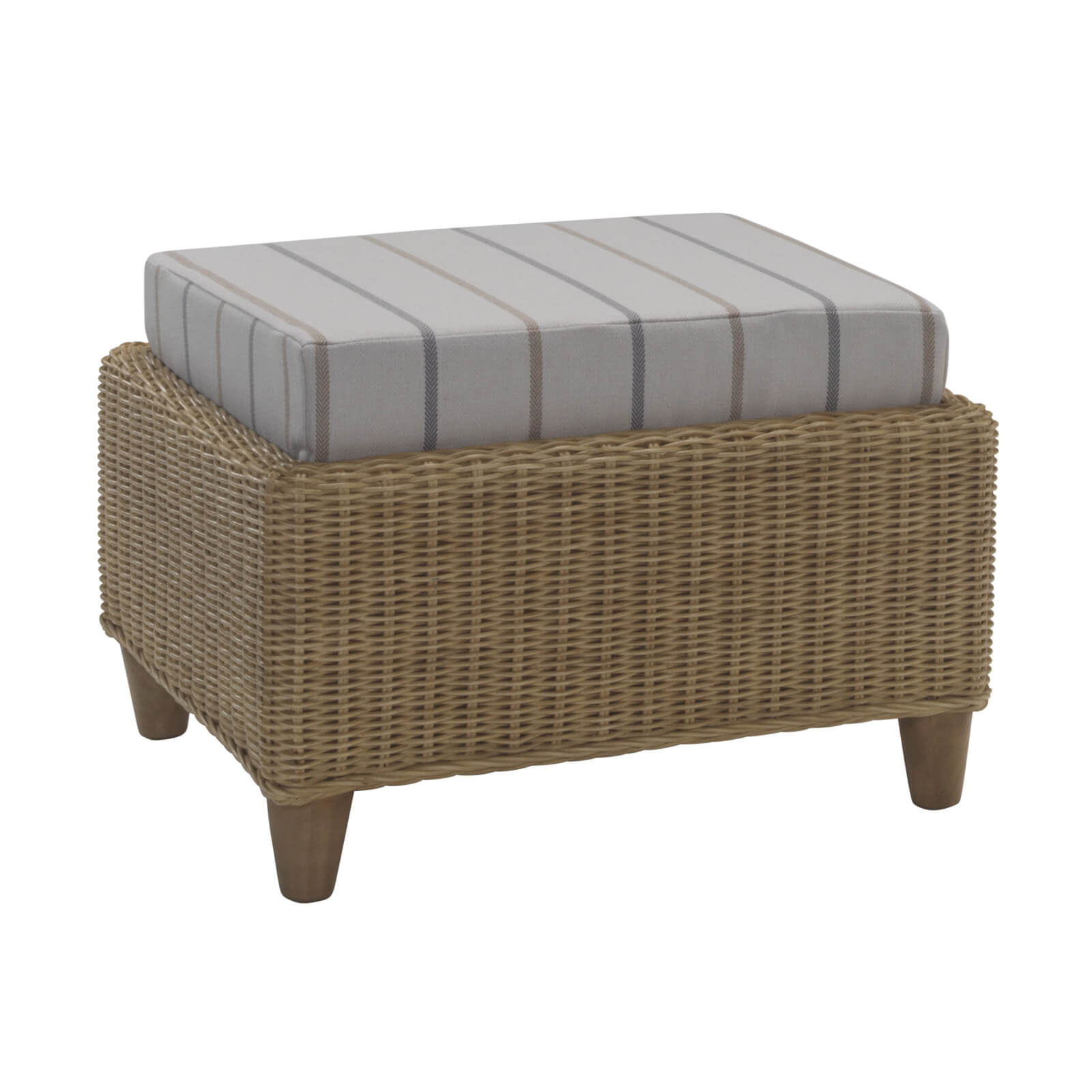 Seville Footstool In Linen Taupe