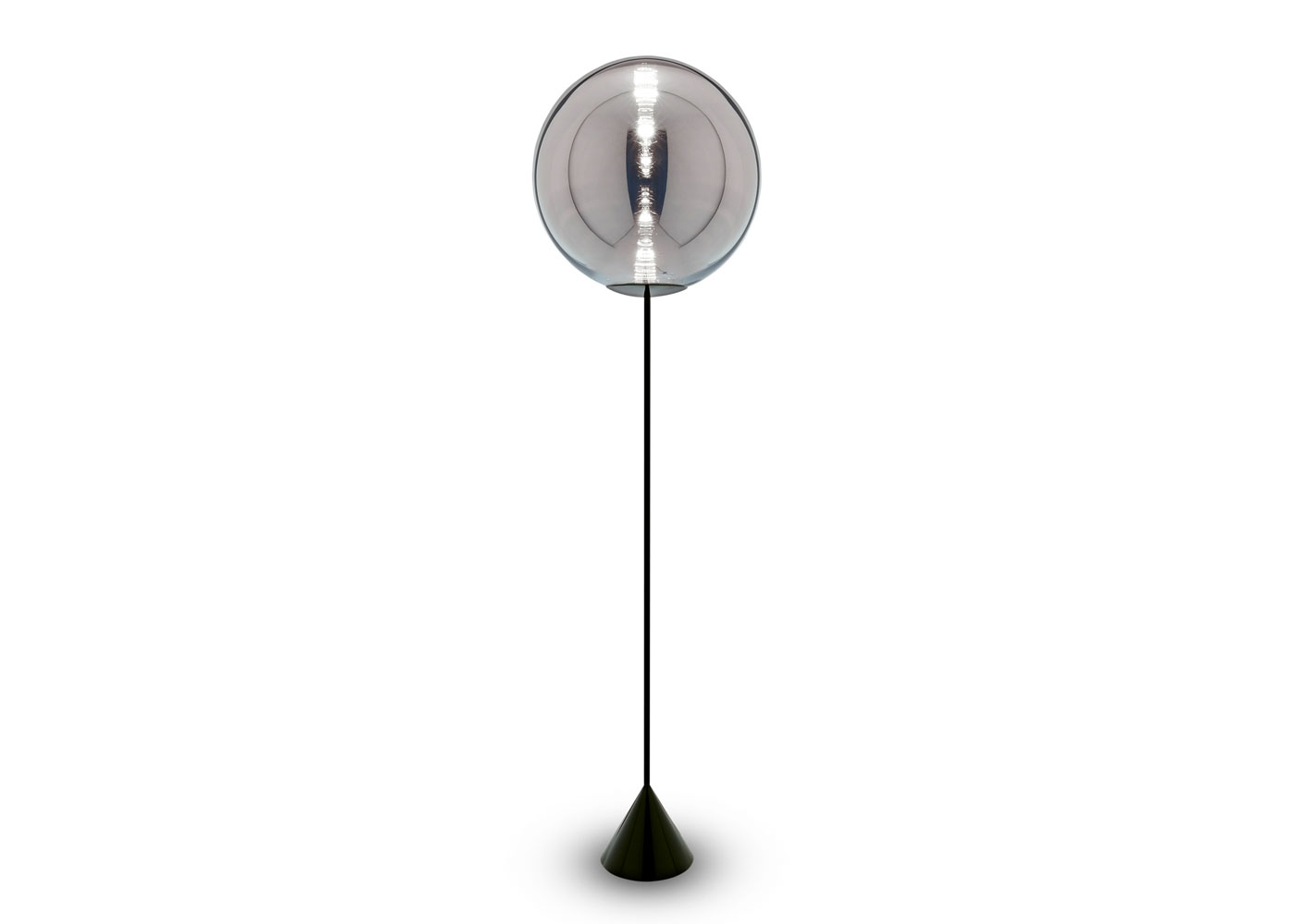 Tom Dixon Globe Cone Floor Lamp LED Chrome