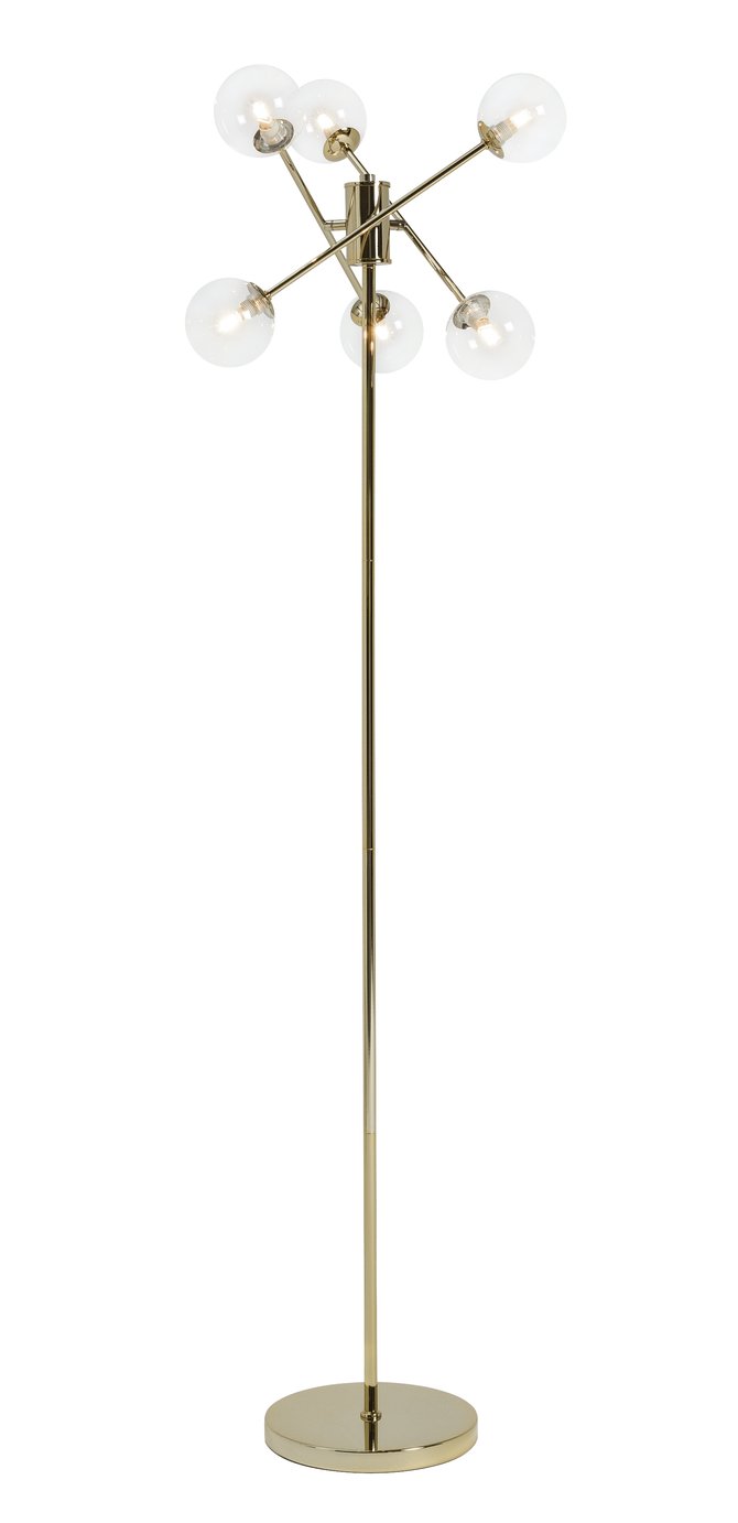 Habitat Sputnik 6 Light Floor Lamp - Gold