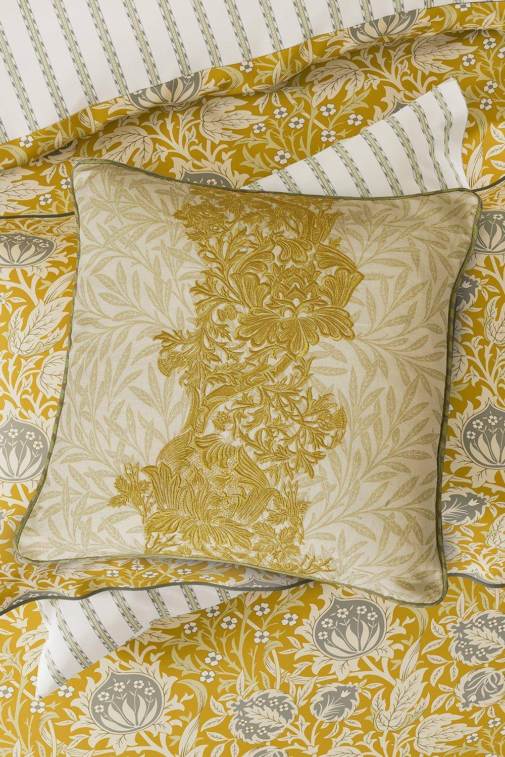 Morris & Co 'Elmcote' Cotton Duvet Cover Set in Yellow 5