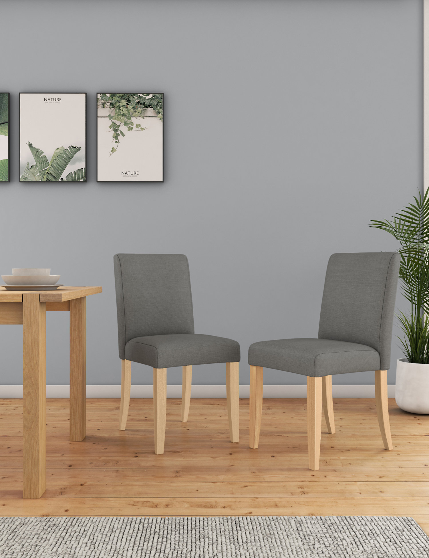M&S Set of 2 Milton Plain Dining Chairs