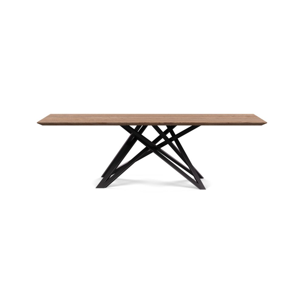 Heal's Vienna Dining Table 240x100cm Smoked Oiled Oak Chamfered Edge Filled
