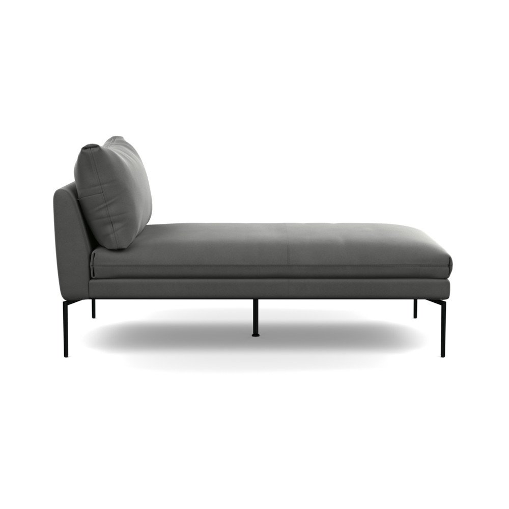 Heal's Matera Chaise Longue Nobilis Velvet Dolphin Black Feet