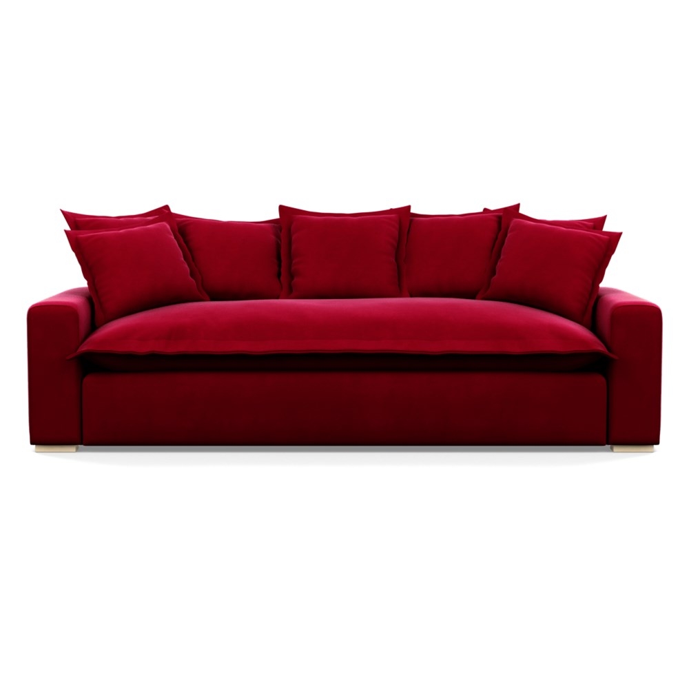 Heal's Brompton 4 Seater Sofa Varese Velvet Mulberry Natural Feet