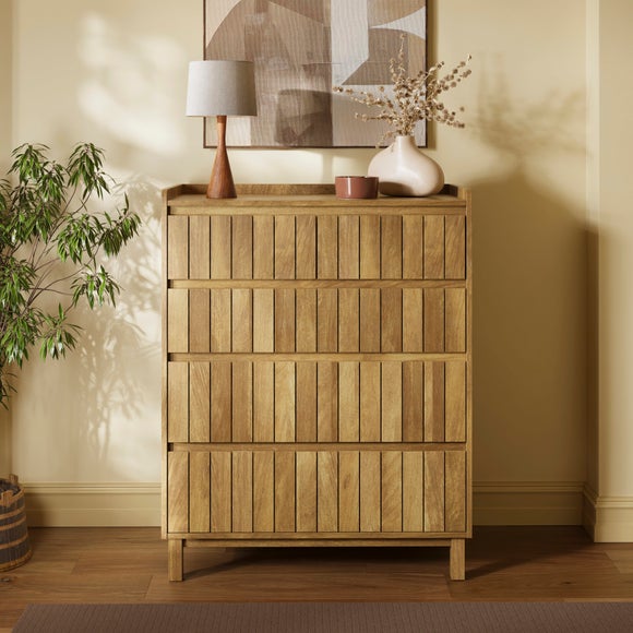 Humphrey 5 Drawer Chest, Mango Wood Effect