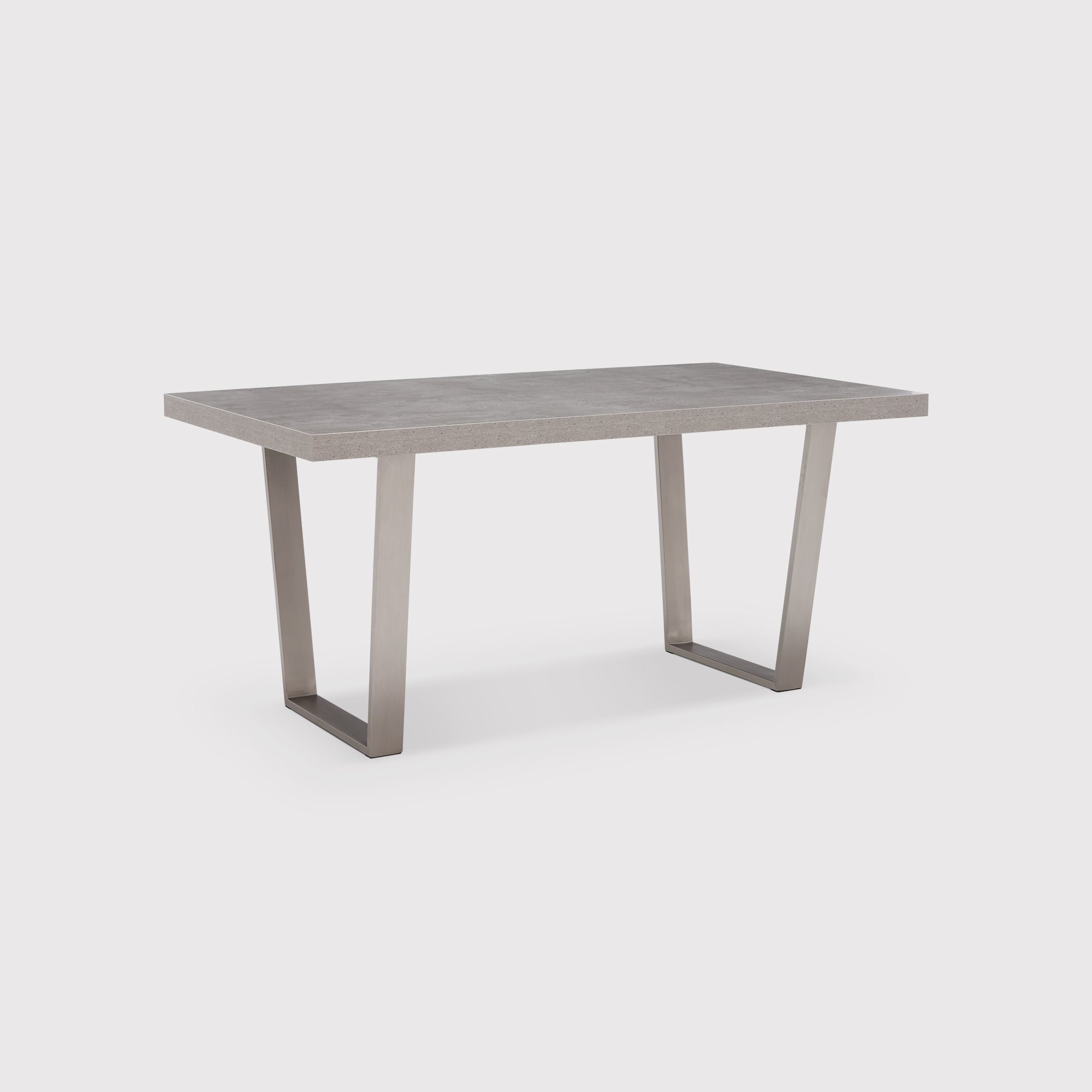 Halmstad Fixed Top Dining Table 160cm, Grey Concrete Effect | W160cm | Barker & Stonehouse