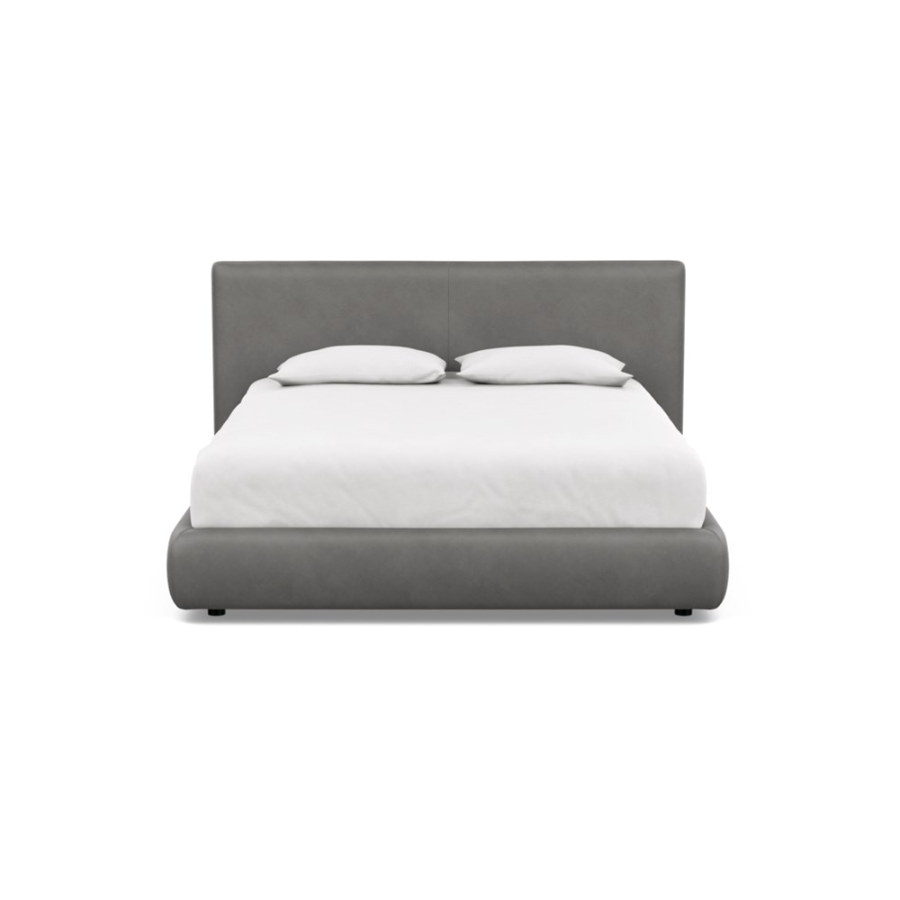 Heal's Alba Bed King Luxury Leather Slate