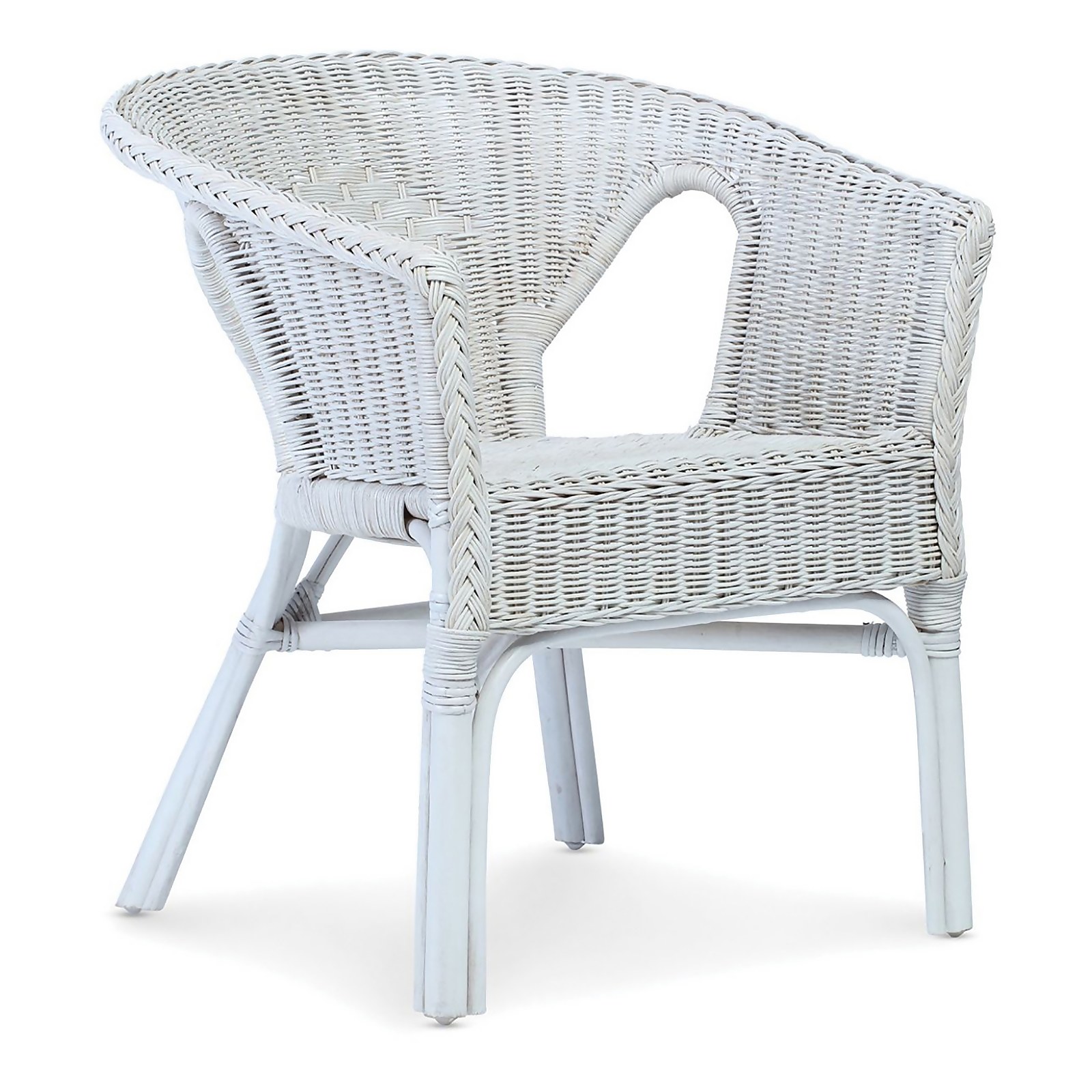 Wicker Loom Chairs in White