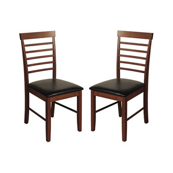 Marsic Dark Acacia Dining Chairs In Pair