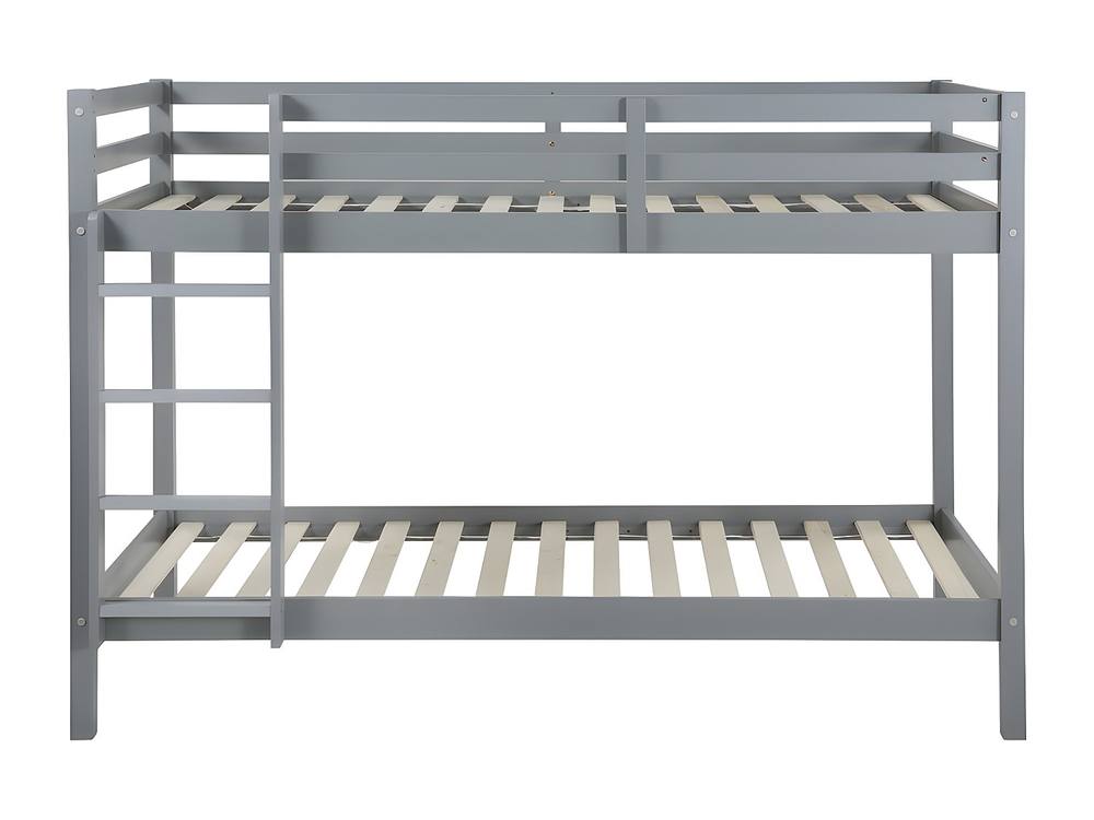 Vente-unique Bunk Beds - 2 X 90 X 190 Cm - Solid Pine - Grey - ANICET II