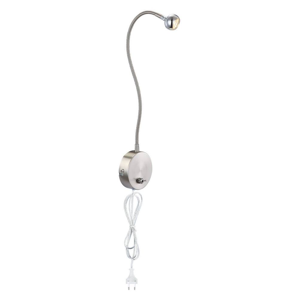 Netlighting Serpent Reading Wall Light Nickel Matt LED 3000K in Grey