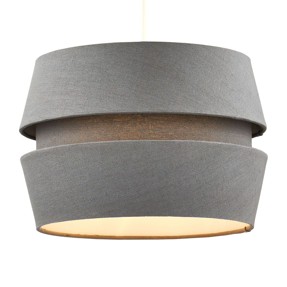 Three Layer Linen Easyfit Shade, Grey