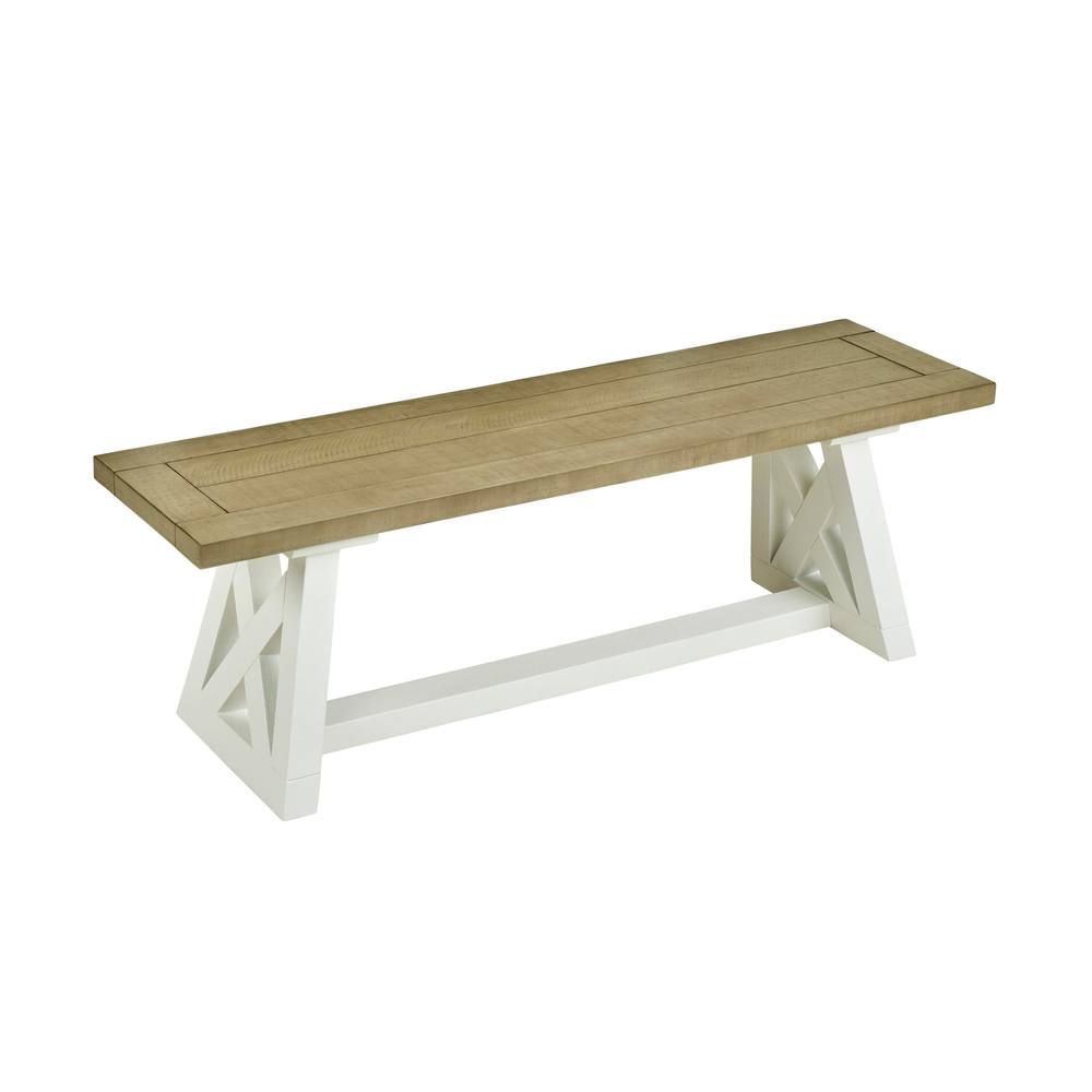 Statement Furniture Oxford Bench, Wooden Dining Bench Seat 140cm in White