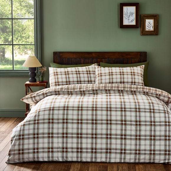 Catherine Lansfield Kelso Check Polycotton Duvet Cover & Pillowcase Set