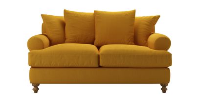 Teddy 2 Seat Sofabed in Mango Brushed Linen Cotton - sofa.com
