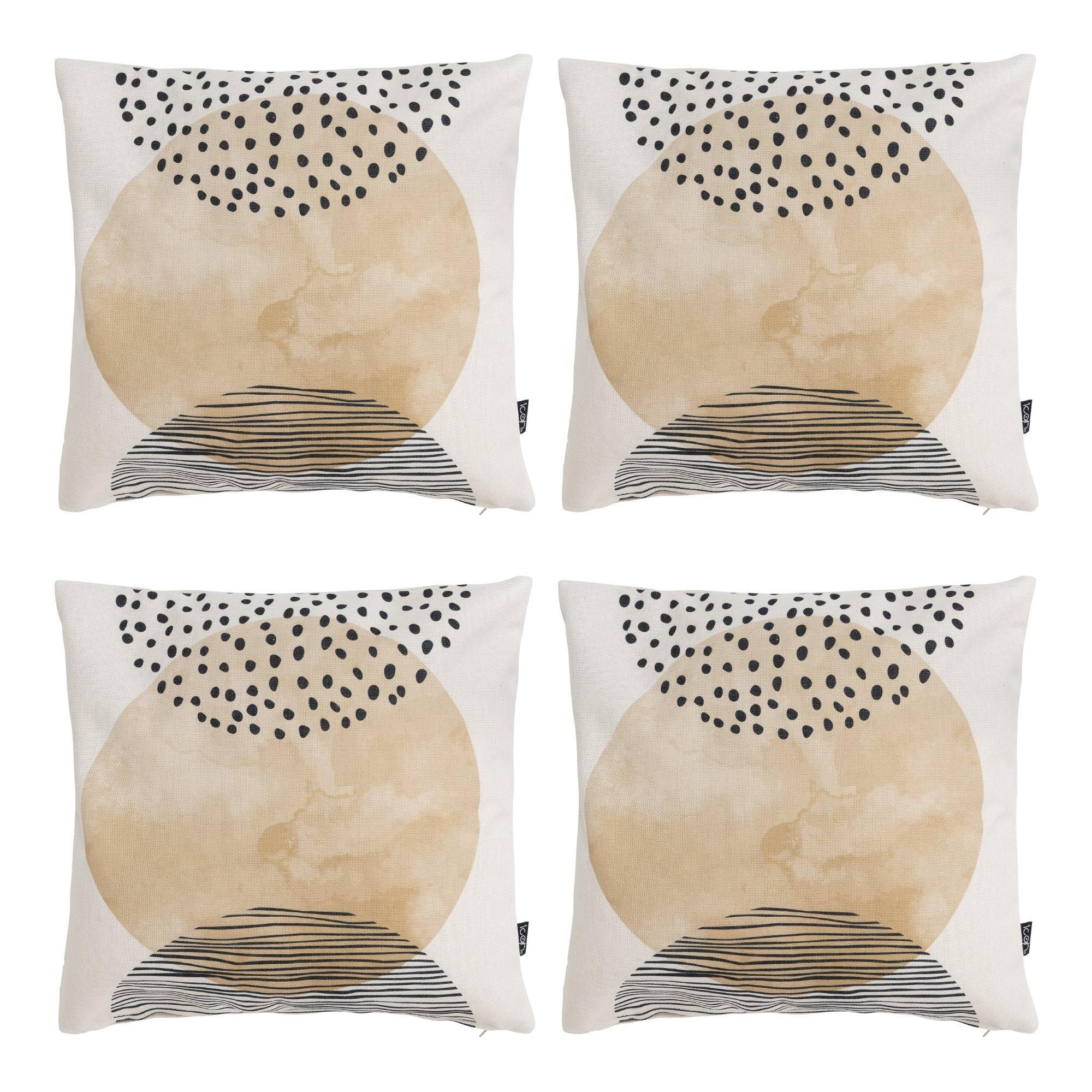 icon Indoor & Outdoor Waterproof Cushion Set of 4 Terracotta Waterproof Cushion in Natural