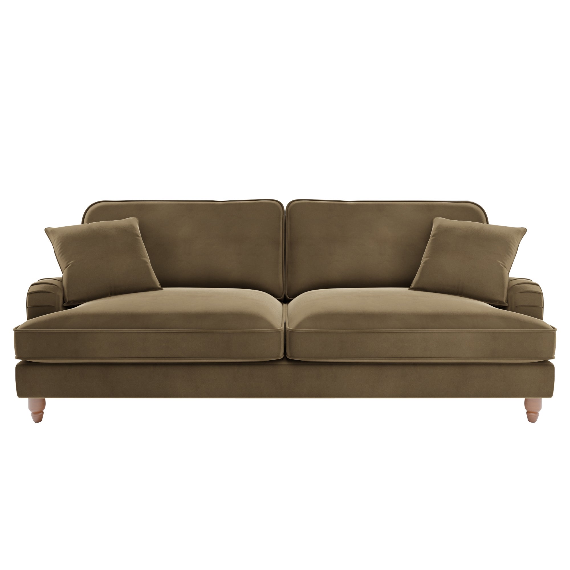 Beatrice Velvet 4 Seater Sofa Brown