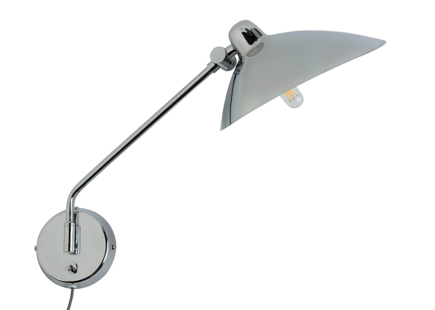 Heal's Milton Swing Arm Wall Light Polished Chrome