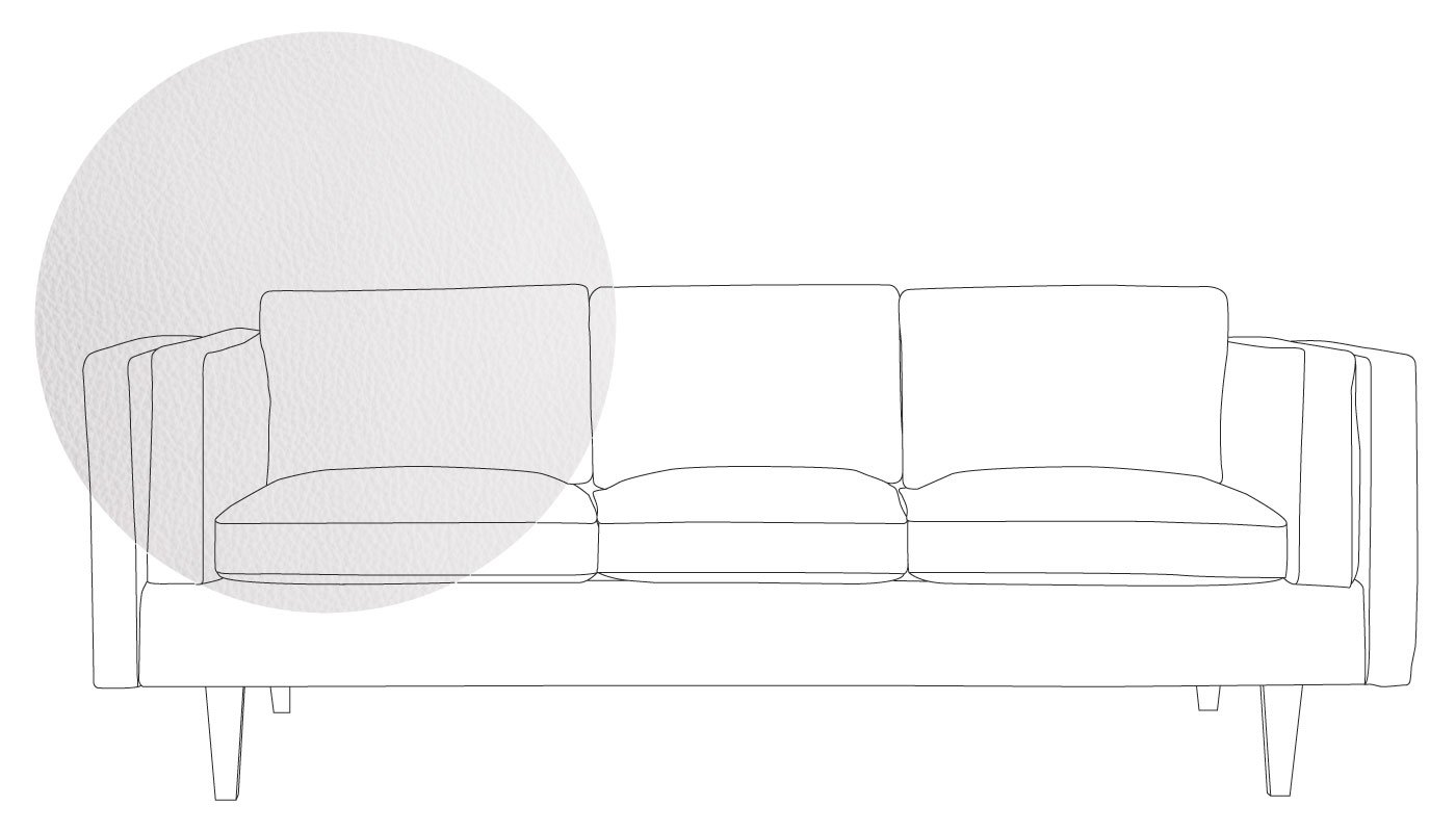 Heal's Chill 4 Seater Sofa Leather Grain White 000 Wenge Black Feet