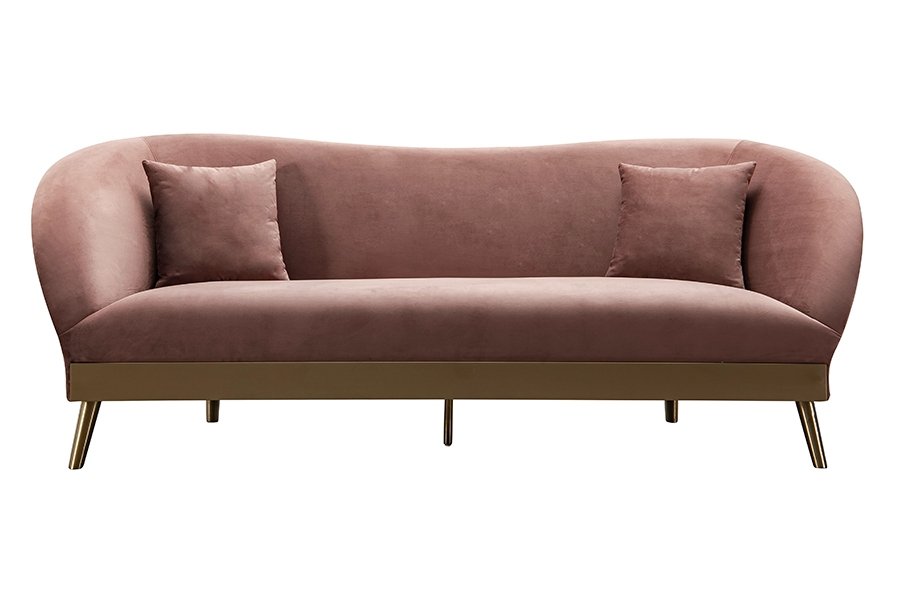 Lapio Three Seat Sofa - Blush Pink