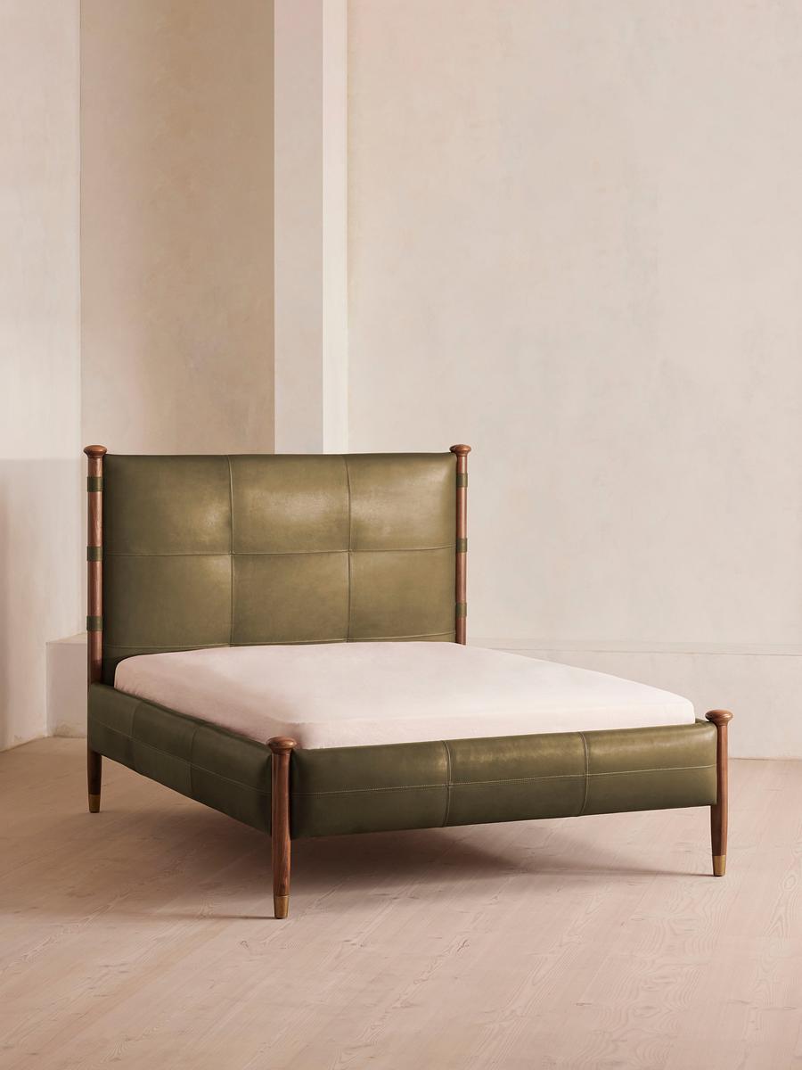 Paolo Bed, Super king, Leather, Moss