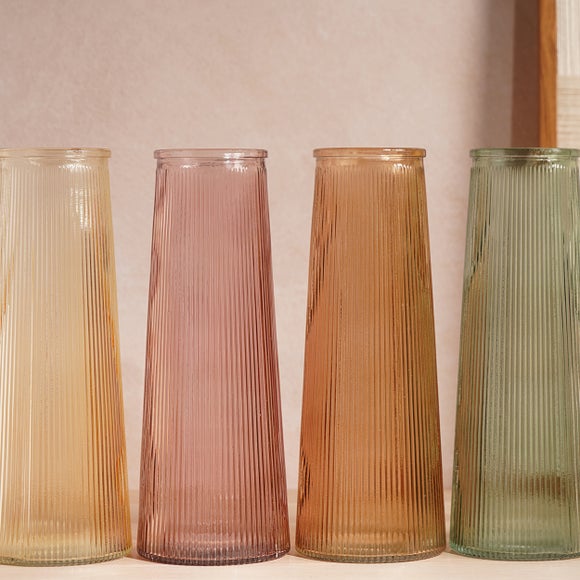Hestia Tall Ribbed Glass Vase 4