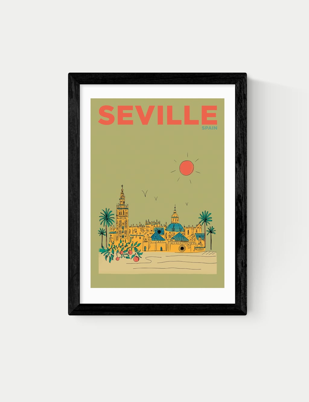East End Prints Seville Framed Art Print Black