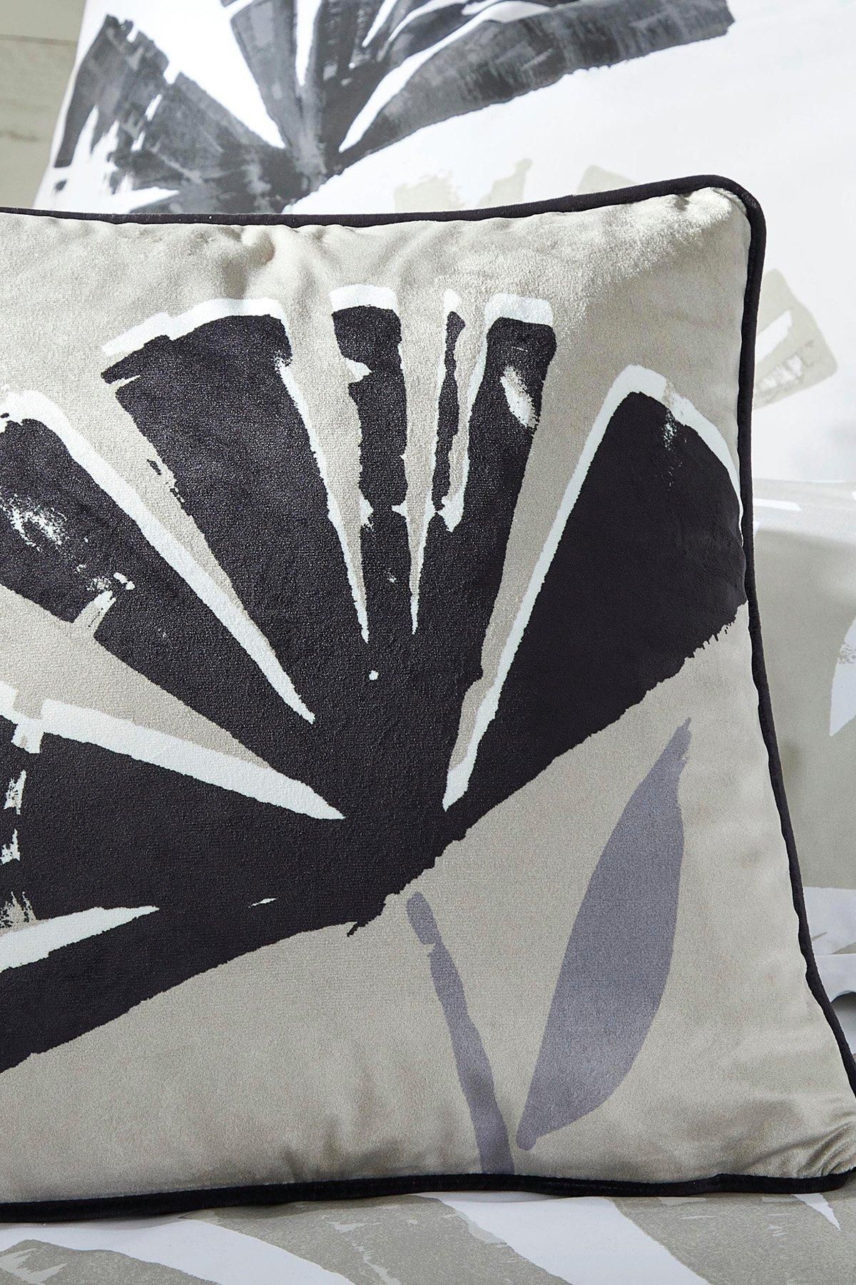 Fusion 'Alma' Soft Touch Velvet Filled Cushion in Natural 4