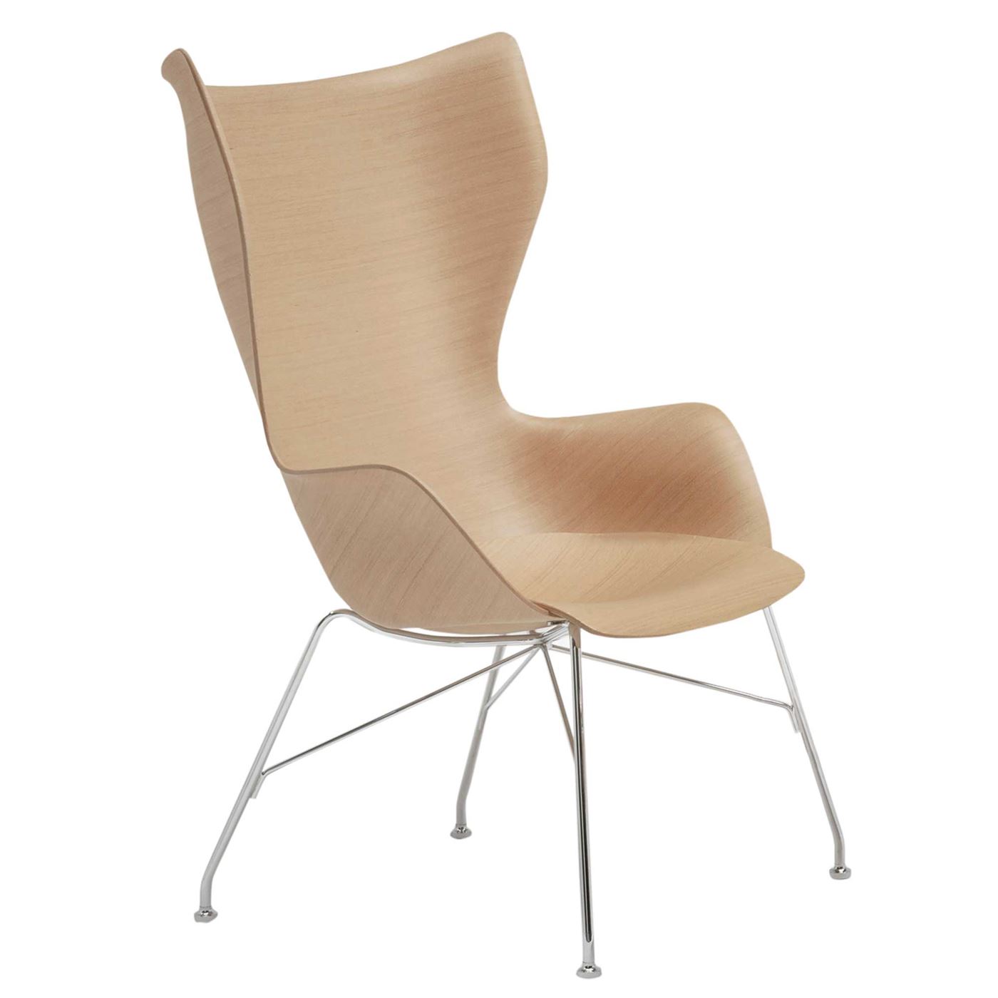 Kartell Smartwood Lounge Chair, Light Wood