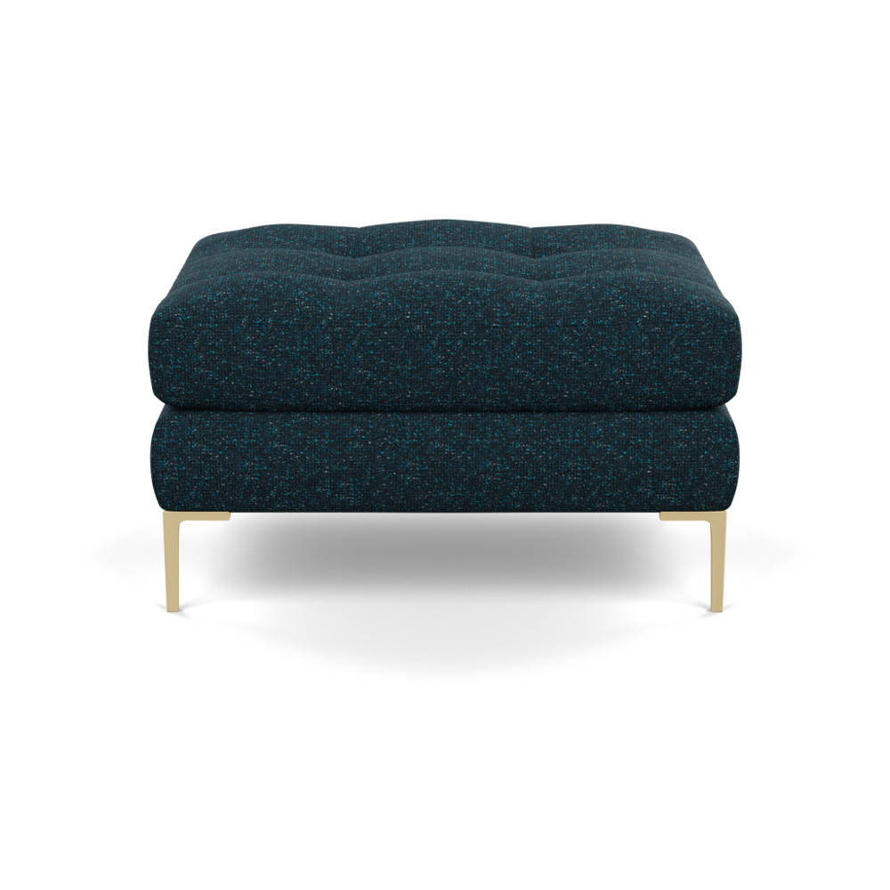 Heal's Eton Footstool Brecon Ink Brass Feet