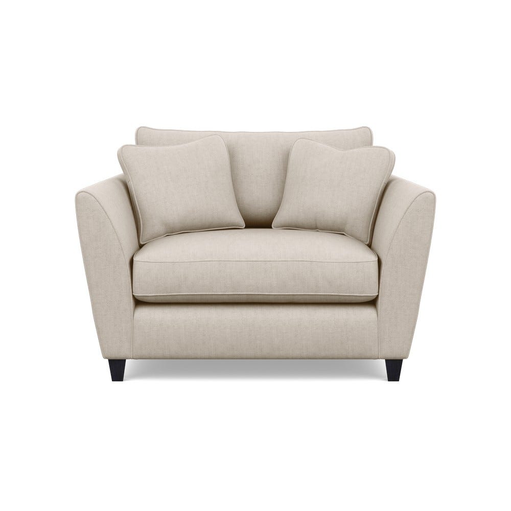 Heal's Torino Loveseat Broad Weave Putty Black Feet 2
