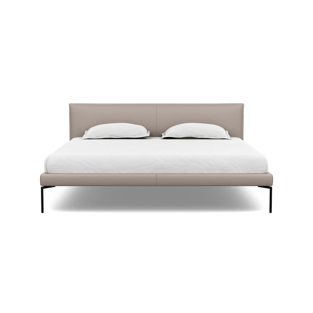 Heal's Matera Bedstead Super King Leather Grain Light Grey 060
