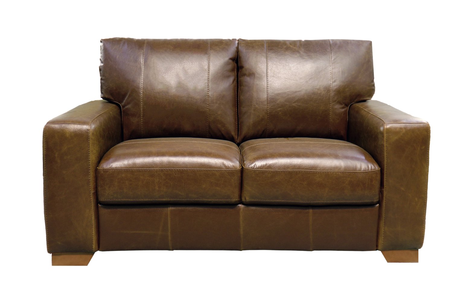 Habitat Eton 2 Seater Leather Sofa - Tan