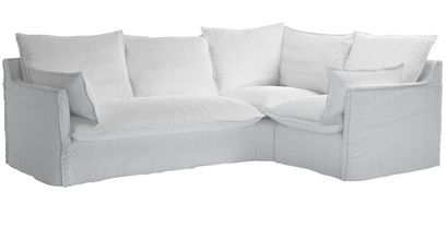 Isaac Asym: LHF 2 Seat Sofa Bed w RHF Single in Pumice House Herringbone Weave - sofa.com