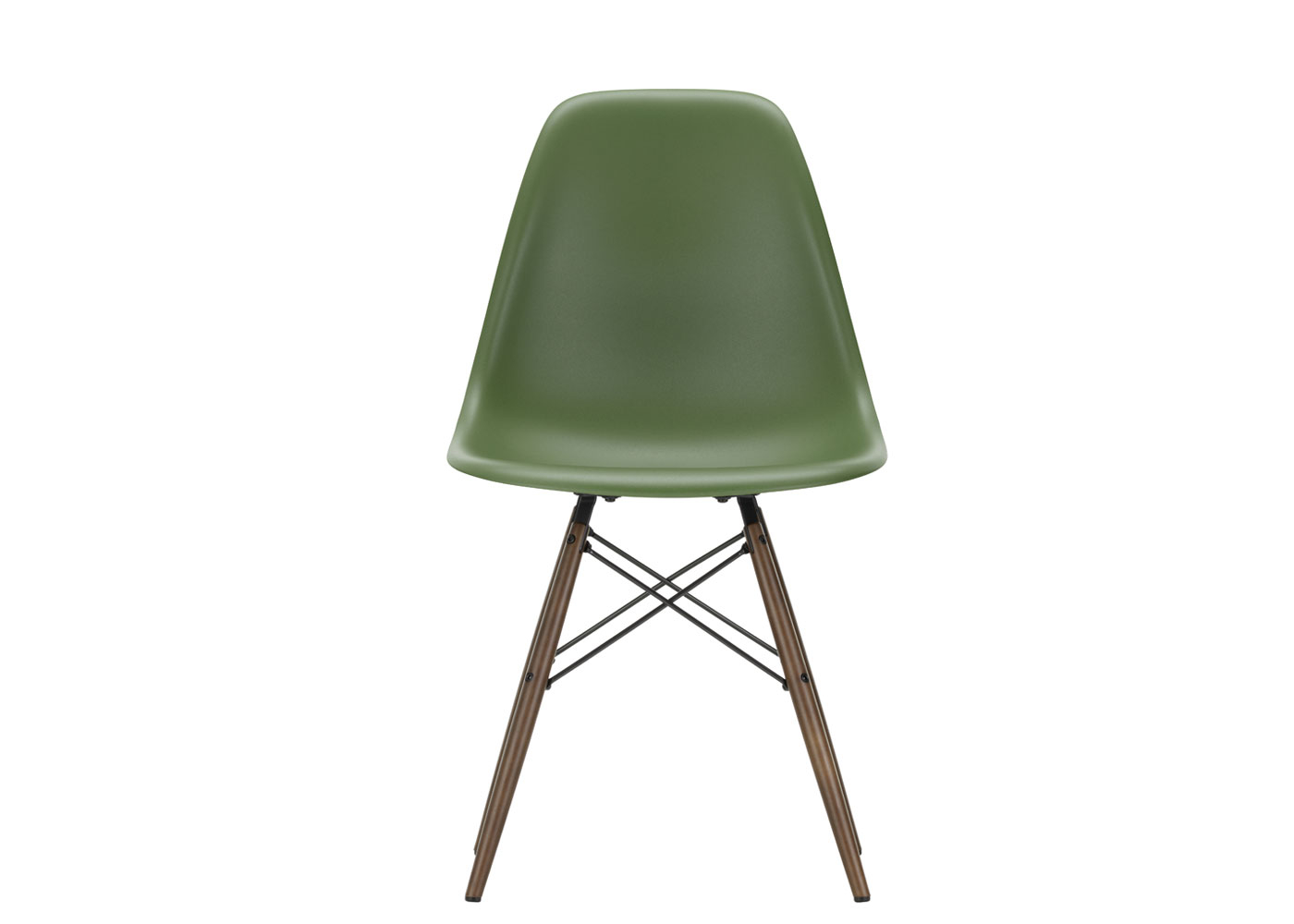Vitra Eames DSW Side Chair New Height Forest Dark Maple Base