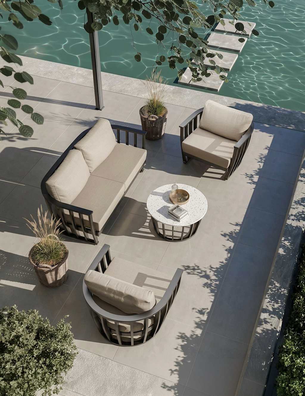Royalcraft Lucca 5 Seater Garden Lounge Set Black