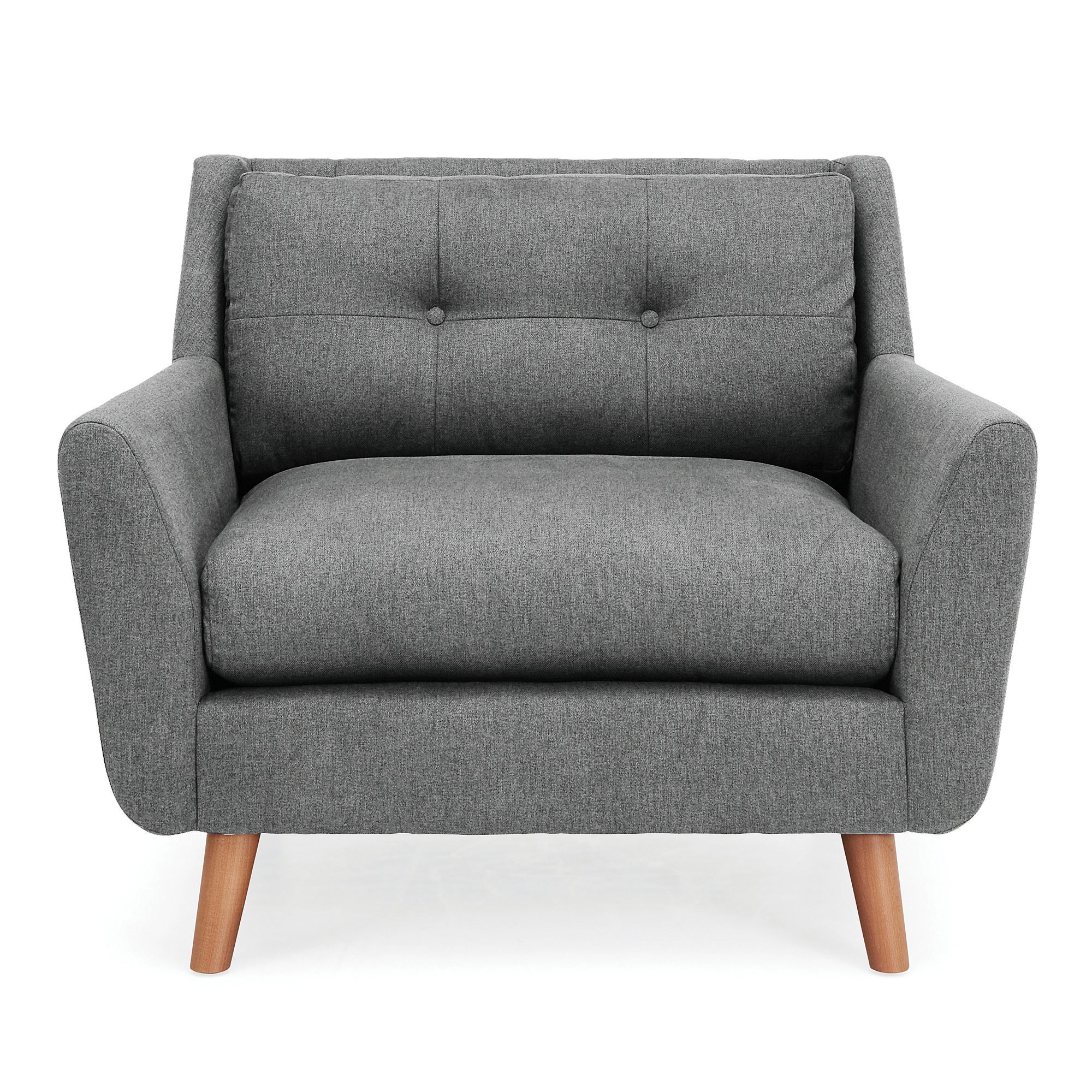 Halston Fabric Snuggle Chair Grey