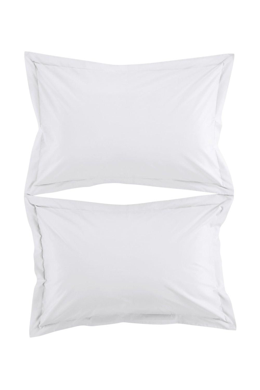 CHRISTY Pure Cotton Percale Oxford Pillowcase Pair in White