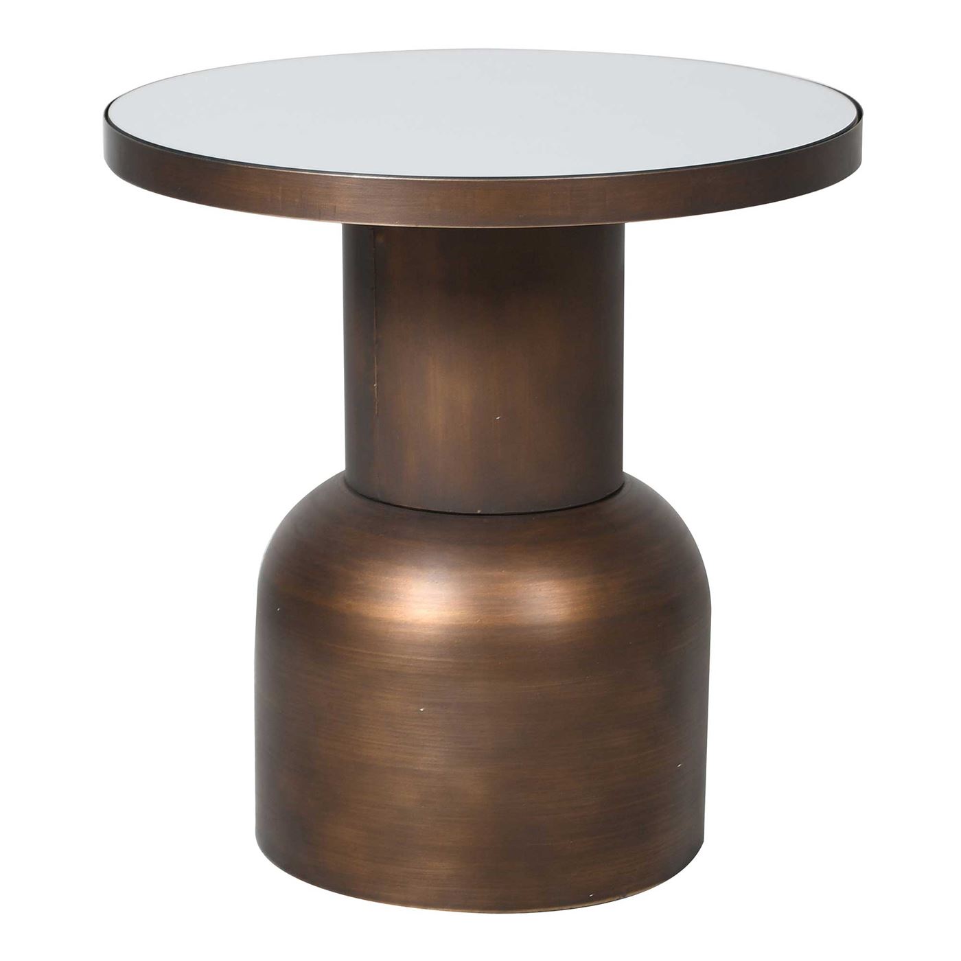 Large Burnished Metal Side Table