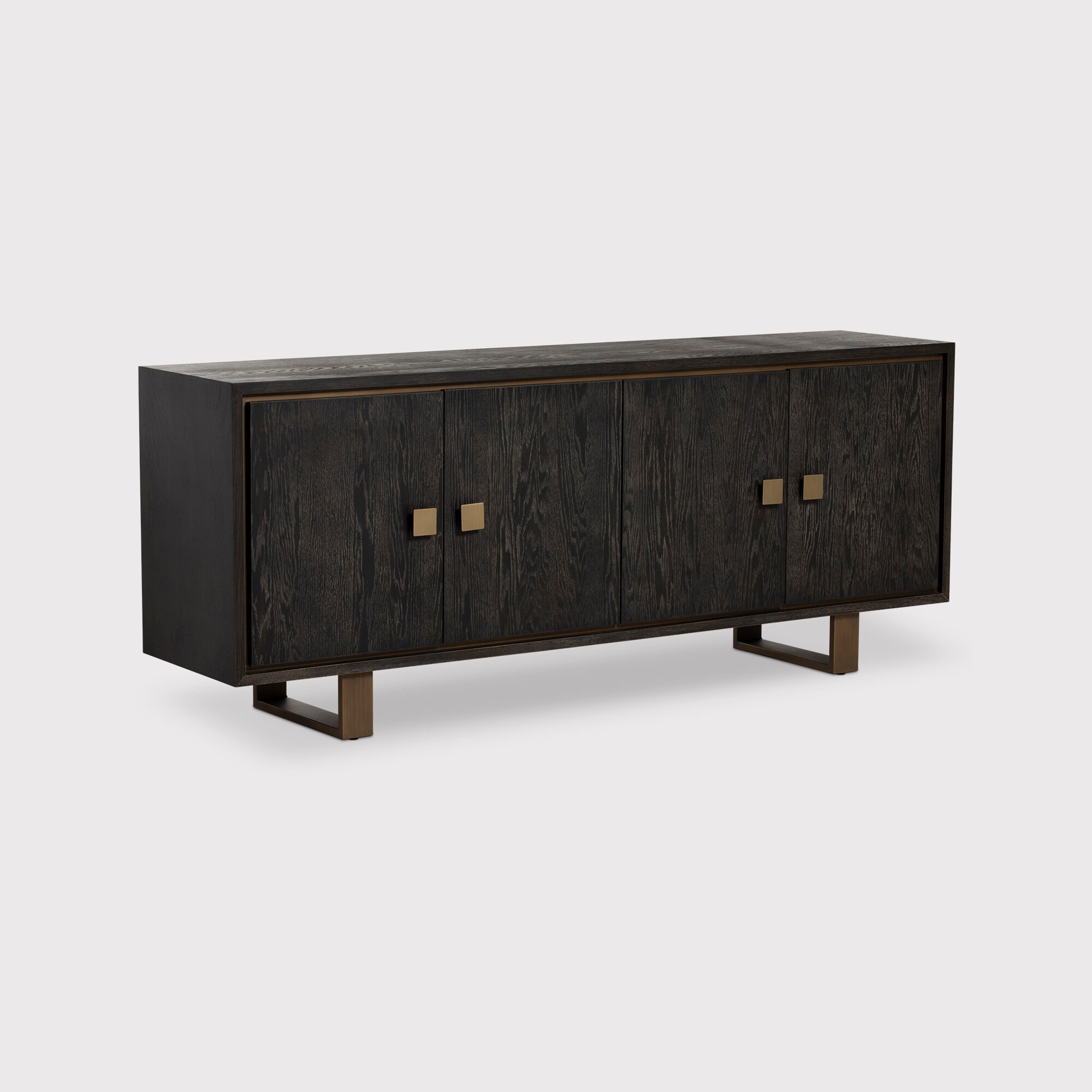 Cantha 4 Door Sideboard, Brown Oak | Barker & Stonehouse