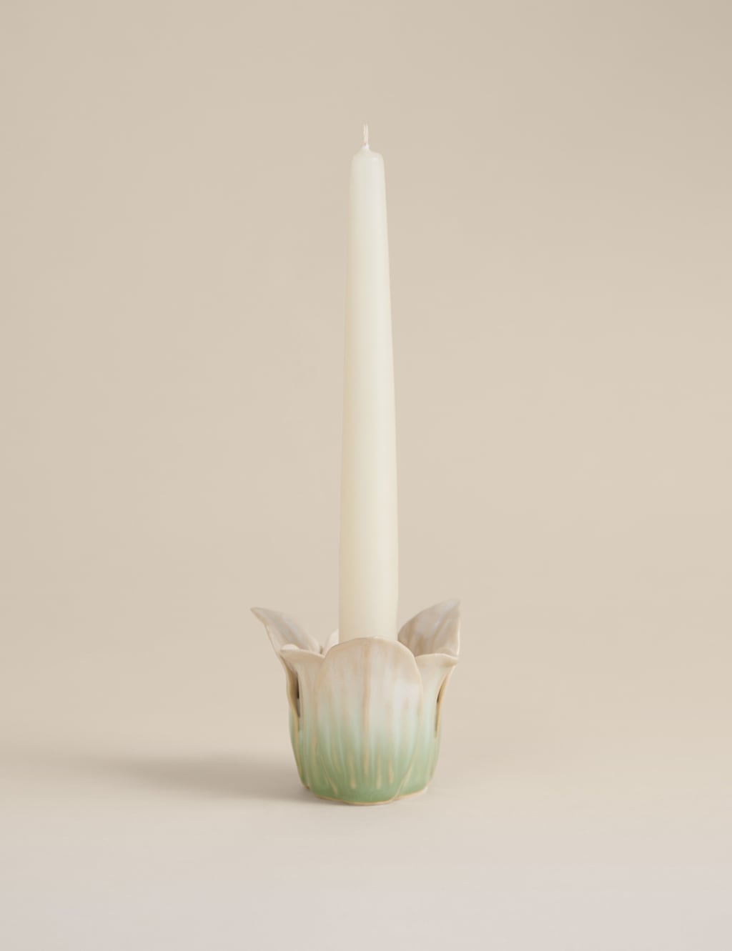 M&S Handkerchief Petal Ceramic Candle Holder Multi