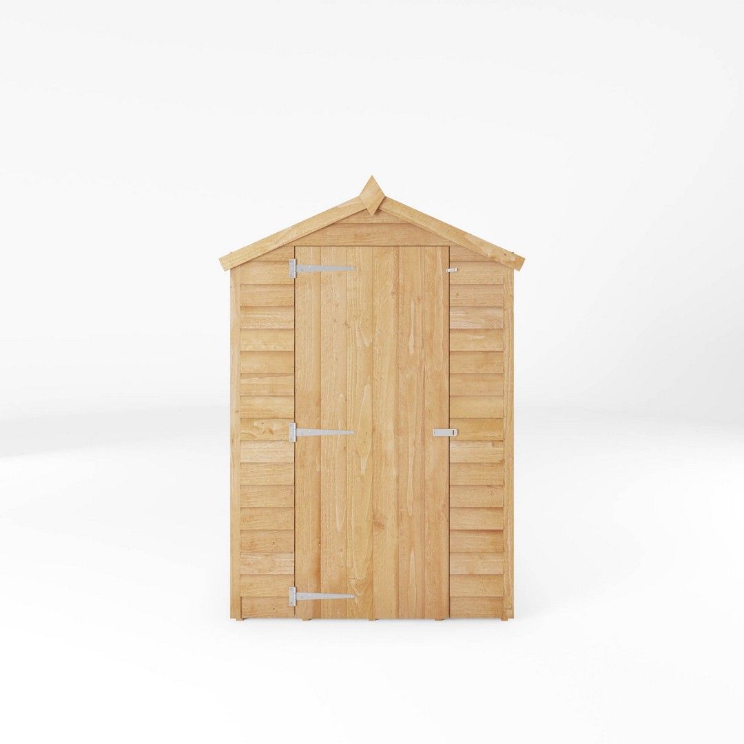 Mercia 6 x 4 Feet Overlap Apex Shed - L181.8 x W131.8 x H185.5 cm - Brown 2