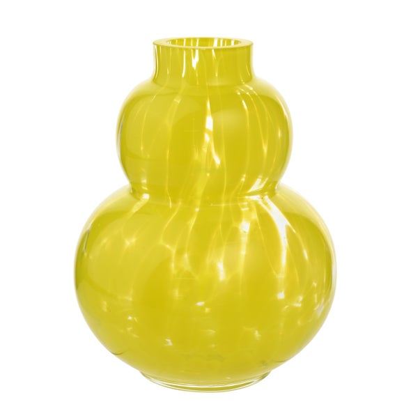 Hestia Yellow Confetti Glass Bubble Vase 2