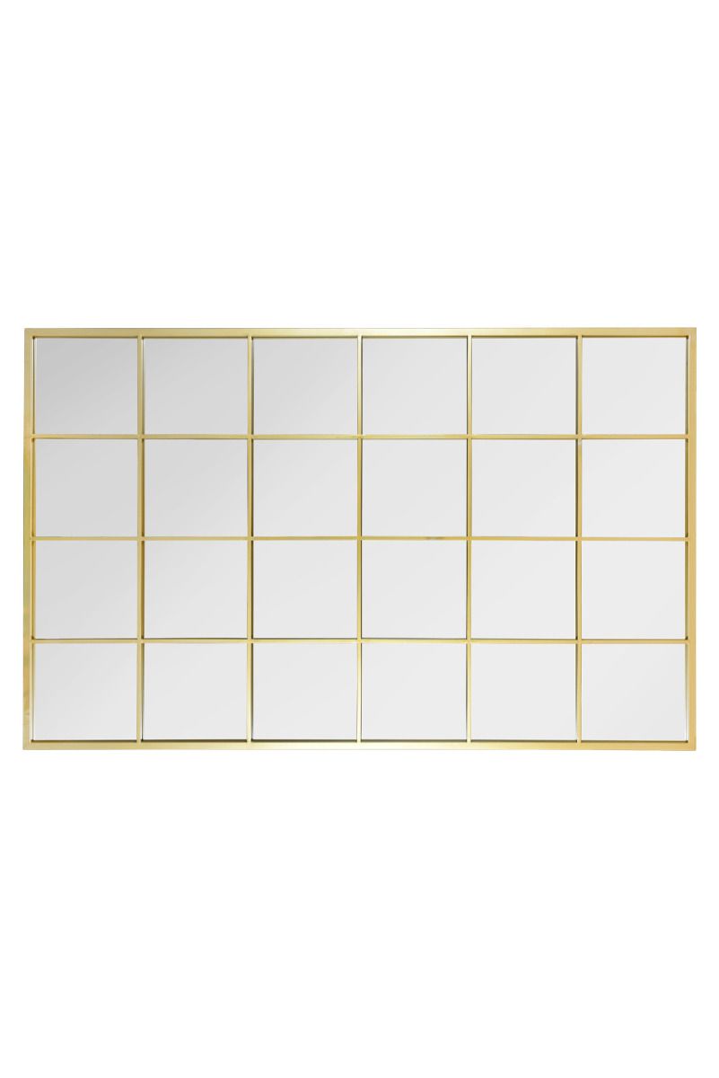 MirrorOutlet Gold Modern Window Garden Wall Mirror 69" X 43" (174CM X 110CM) 4