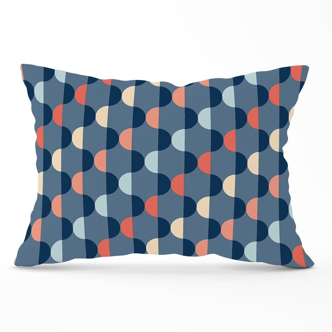 Warren Reed - Designer Geometric Pattern Cushions in Blue