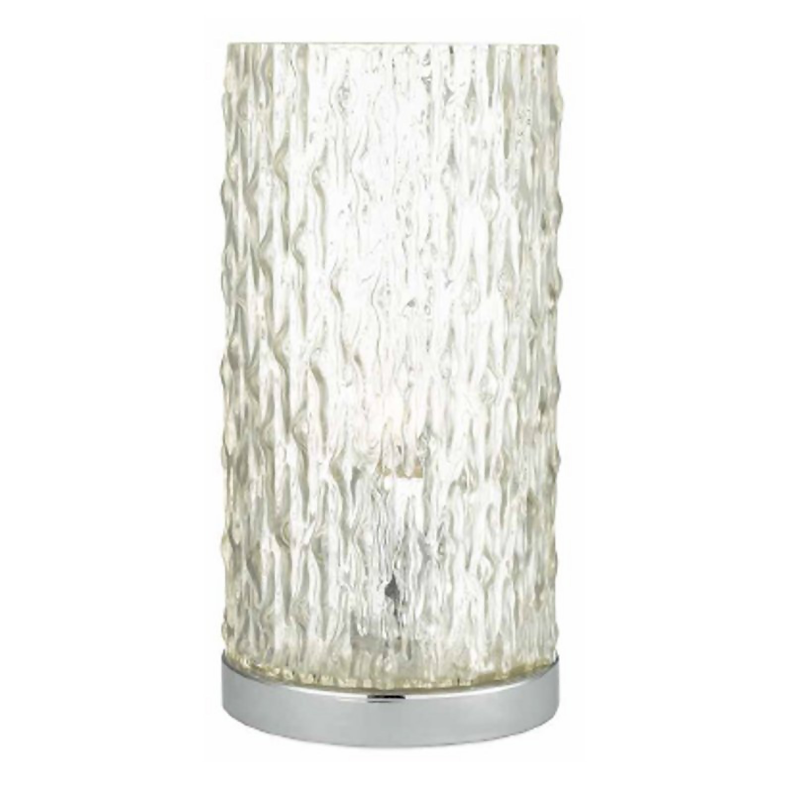 Textured Glass Table Lamp - Chrome