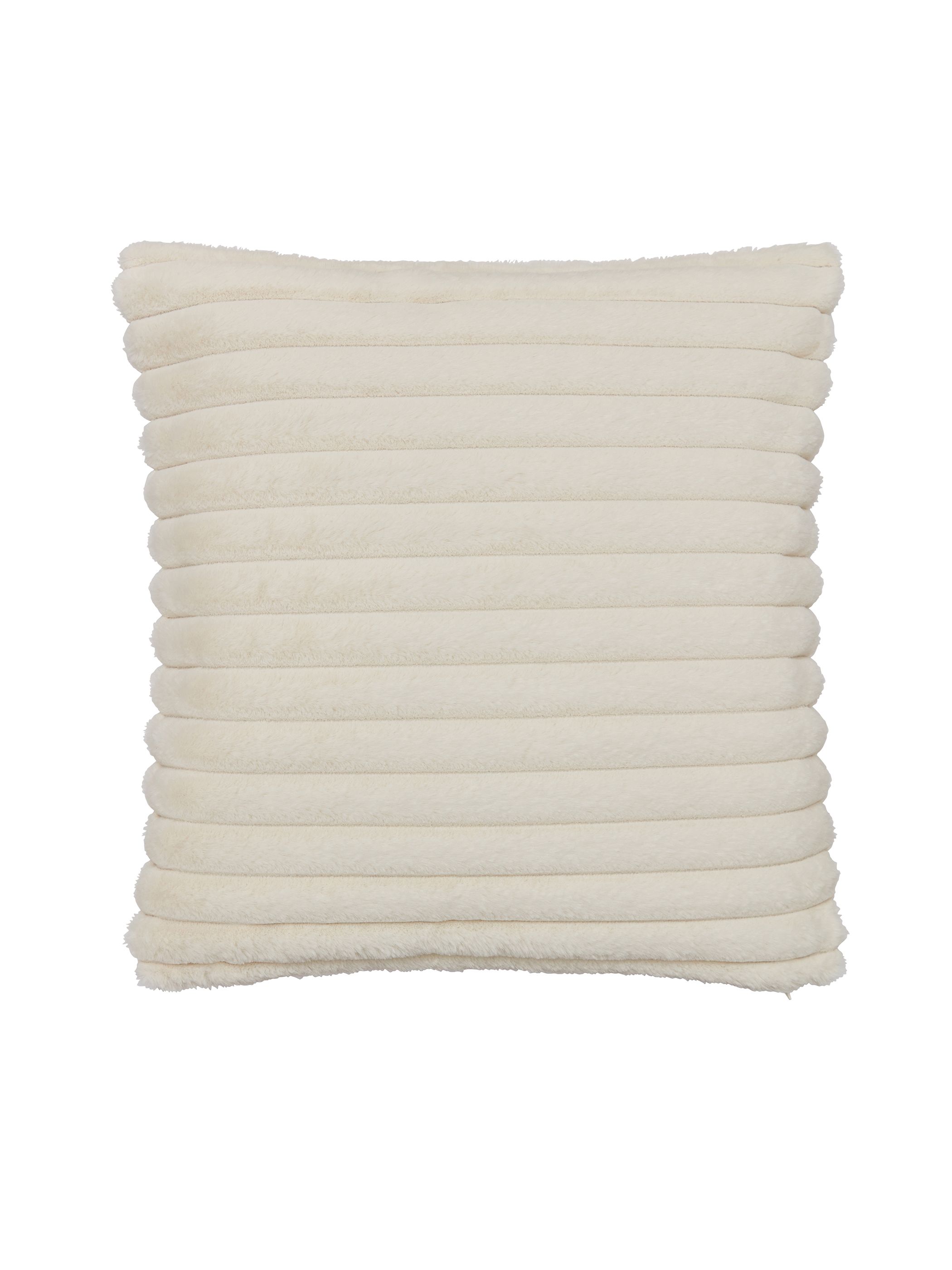 Catherine Lansfield 'Cosy Ribbed' Cushion in Cream 4