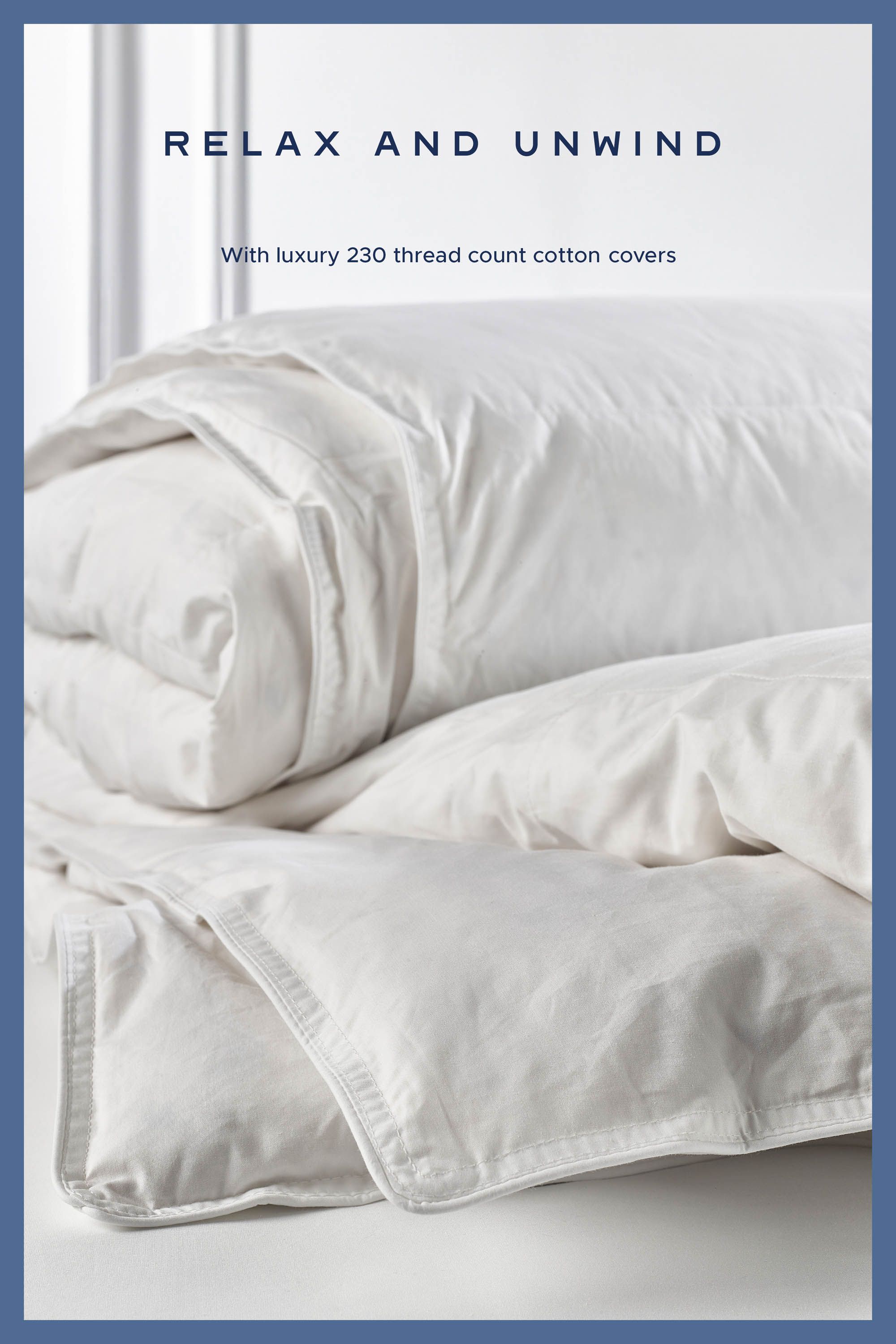 Snuggledown Hotel Goose Feather & Down 10.5 Tog All Year Round Duvet With 2 Pillows in White 3