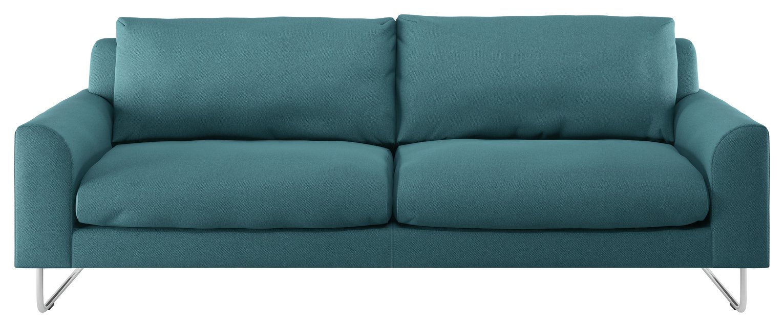 Habitat Lyle 3 Seater Fabric Sofa - Teal