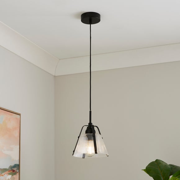 Luca Ribbed Adjustable Pendant Light
